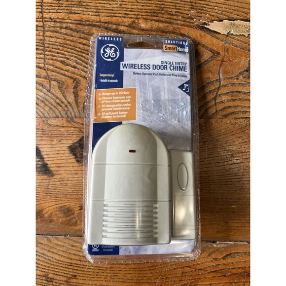GE Wireless Door Chime Battery Operated 2-Melody with 1-Push Button Model 1603S - Picture 1 of 8